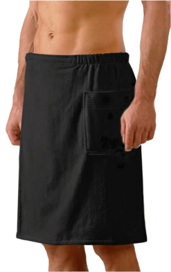 Majestic Terry Velour Shave Wrap - Black